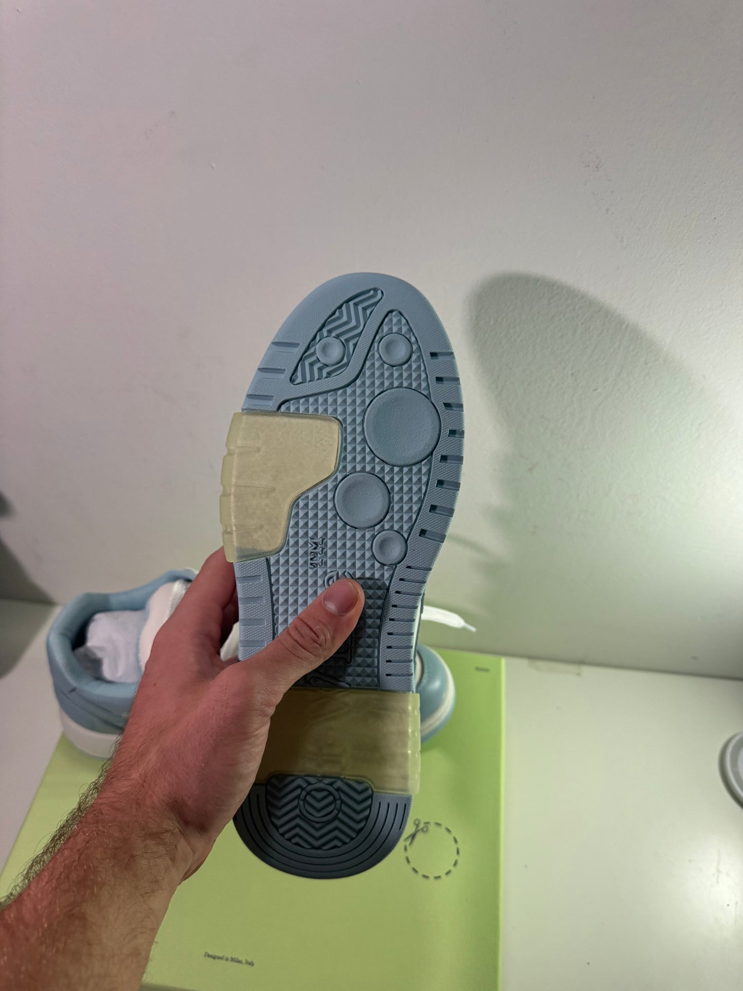 OFF-WHITE out the office baby blue