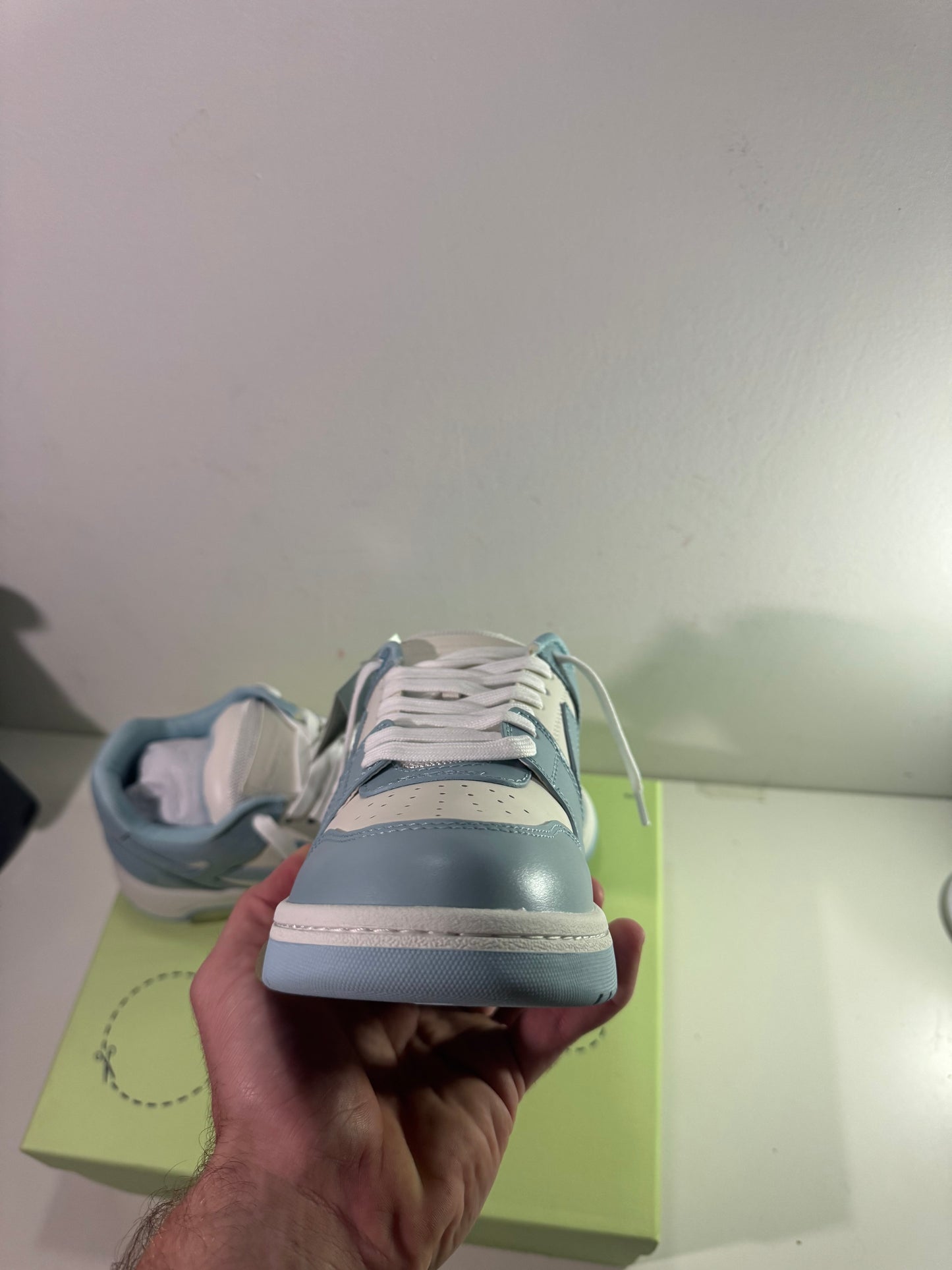 OFF-WHITE out the office baby blue