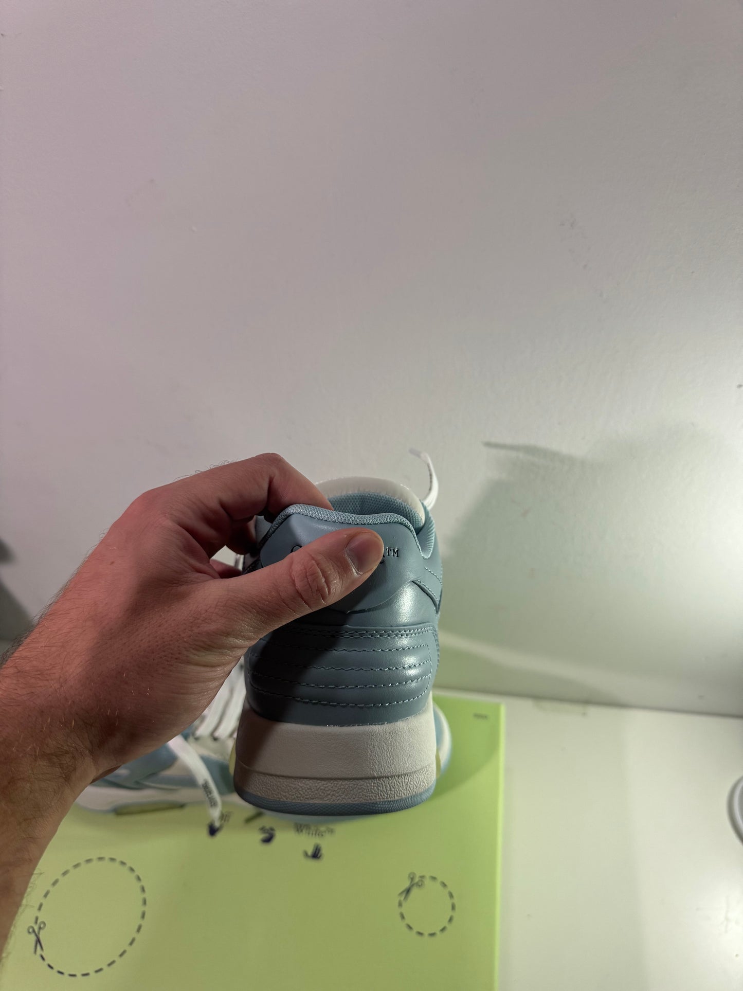 OFF-WHITE out the office baby blue